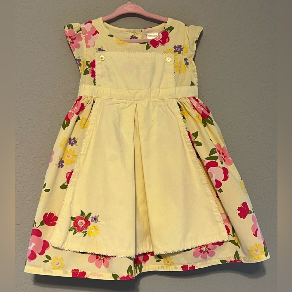 Gymboree floral apron dress 3T